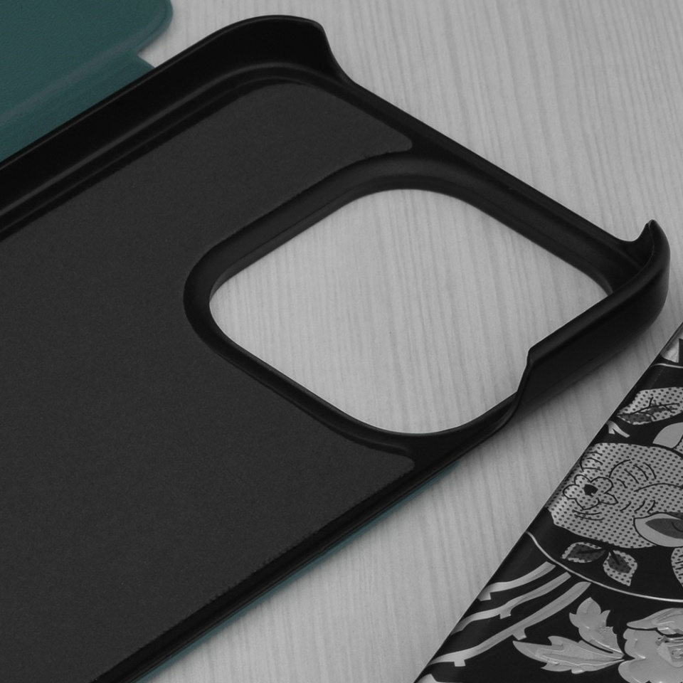 Husa pentru Honor 400 Lite, SKYDDAR INNOVATION, eFold, tip carte, set cu sticker, Verde - 2 | YEO