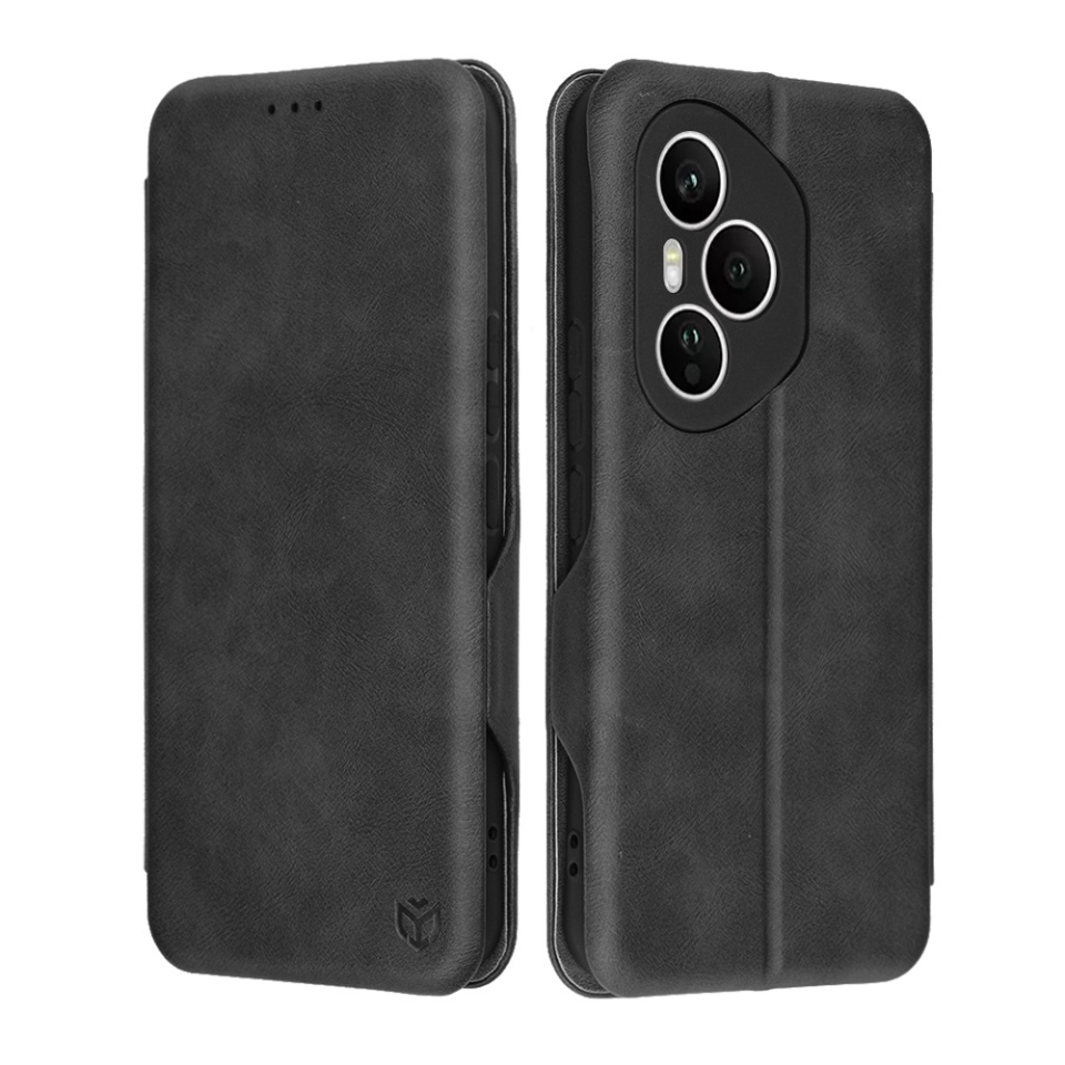 Husa pentru Honor 400 Pro, SKYDDAR INNOVATION, Safe Wallet tip carte din Piele Ecologica, Suport Carduri, Inchidere Magnetica, set cu sticker, Negru