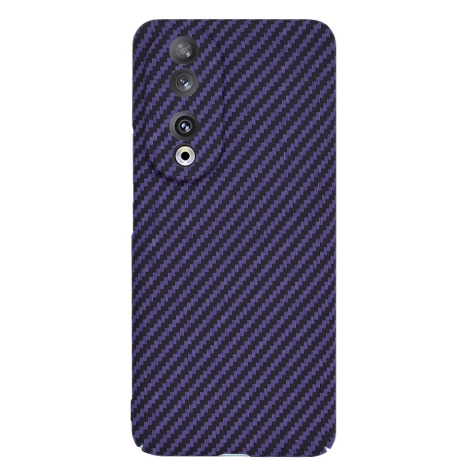 Husa pentru Honor 90, Finisaj Premium cu Textura de Carbon, Design Elegant, SKDR CarbonFlex - Mov - 1 | YEO