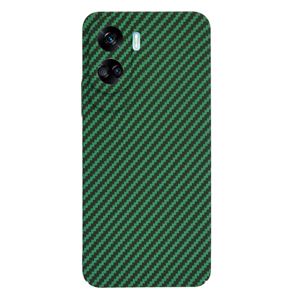 Husa pentru Honor 90 Lite, Finisaj Premium cu Textura de Carbon, Design Elegant, SKDR CarbonFlex - Verde - 2 | YEO