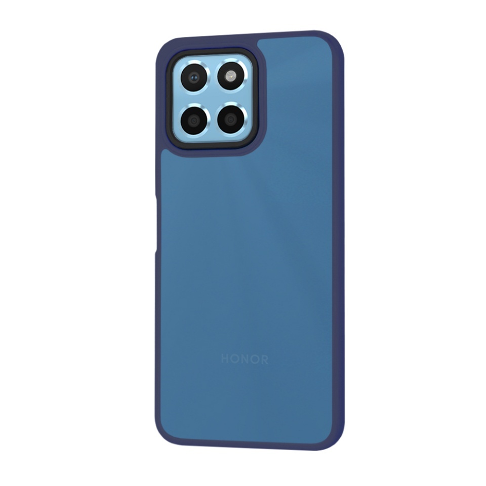 Husa pentru Honor X6 / X8 5G / 70 Lite, SKYDDAR INNOVATION, HaloFrost, AntiSoc, set cu sticker, Bleumarin - 1 | YEO