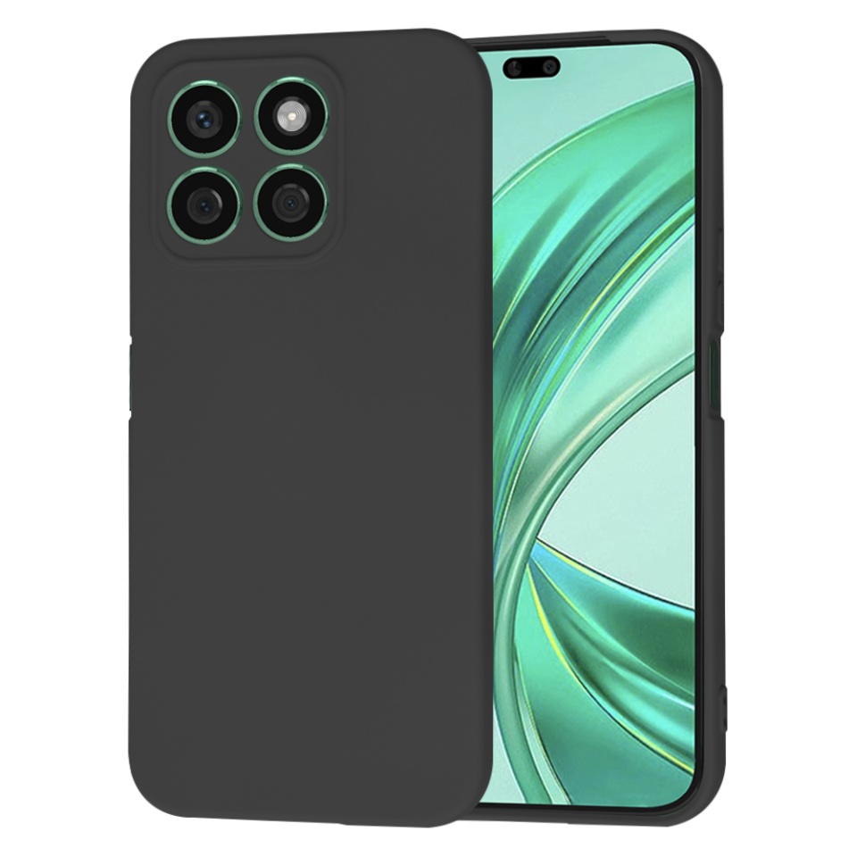 Husa pentru Honor X8b din Silicon Catifelat, Protectie Premium, Skyddar SoftElegance - Negru