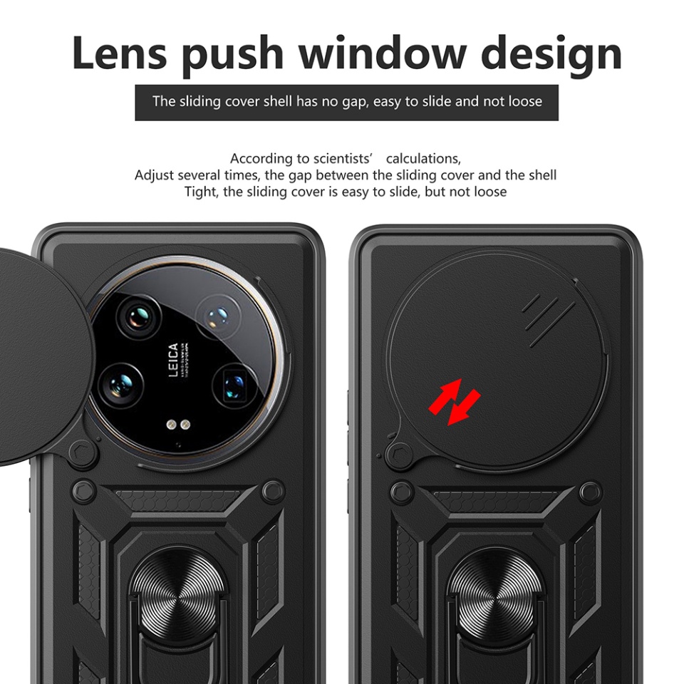 Husa pentru Honor X9c / Magic7 Lite, SKYDDAR INNOVATION, CamShield, Inel magnetic, set cu sticker, Negru - 2 | YEO