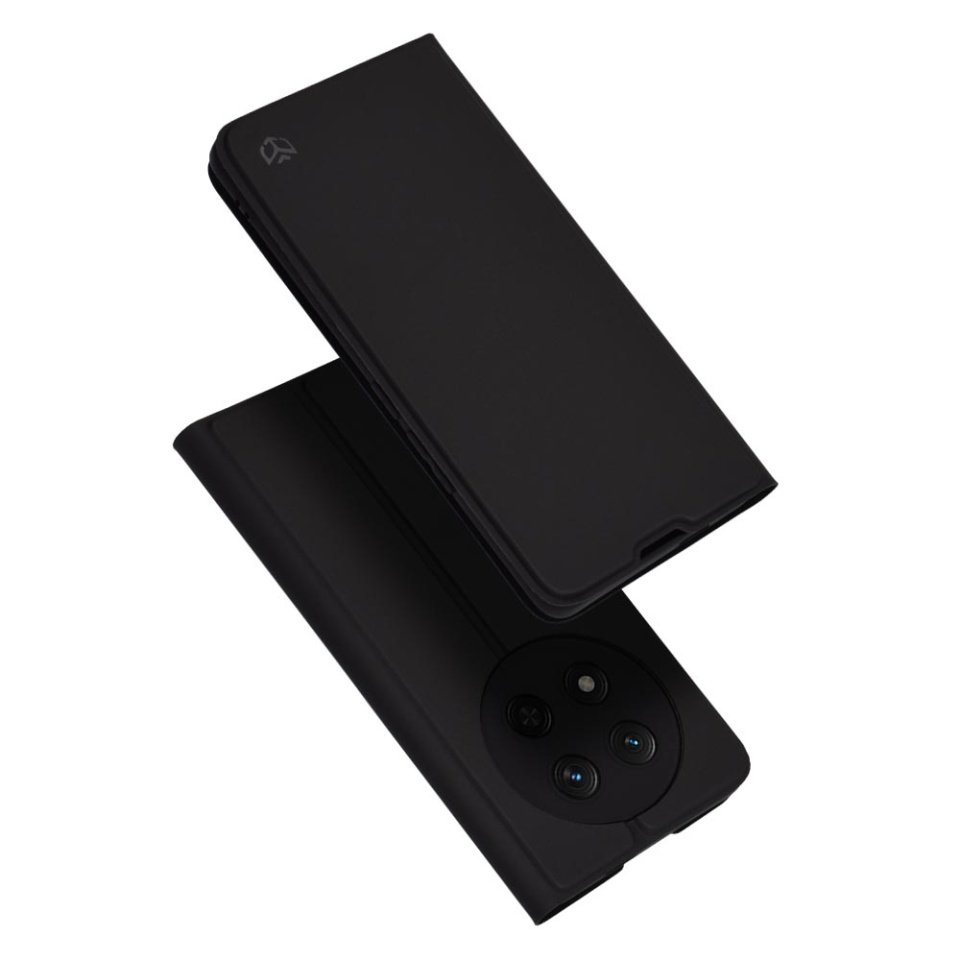 Husa pentru Honor X9c / Magic7 Lite, SKYDDAR INNOVATION, Magskin Book, tip Carte cu Portofel Interior, set cu sticker, Negru