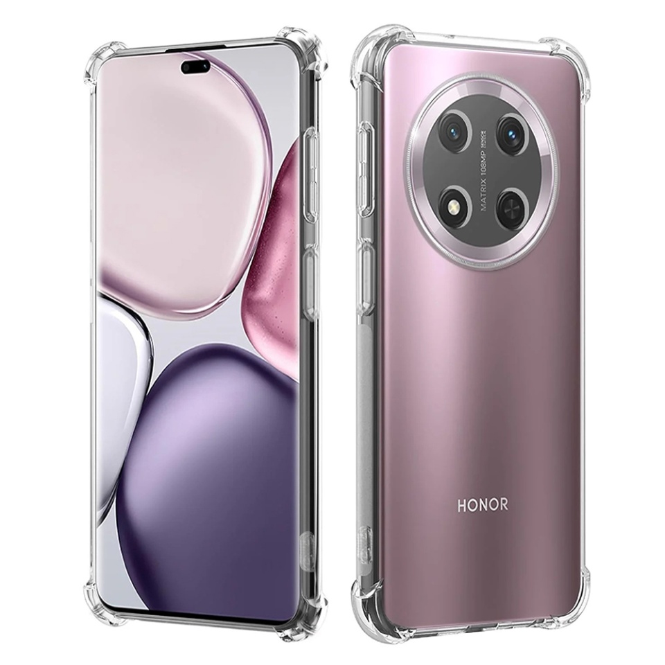 Husa pentru Honor X9c / Magic7 Lite , SKYDDAR INNOVATION, Shockproof Clear din Silicon Slim, Transparenta, set cu sticker