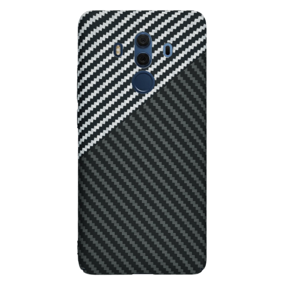 Husa pentru Huawei Mate 10 Pro, Finisaj Premium cu Textura de Carbon, Design Elegant, SKDR CarbonFlex - Gri - 2 | YEO