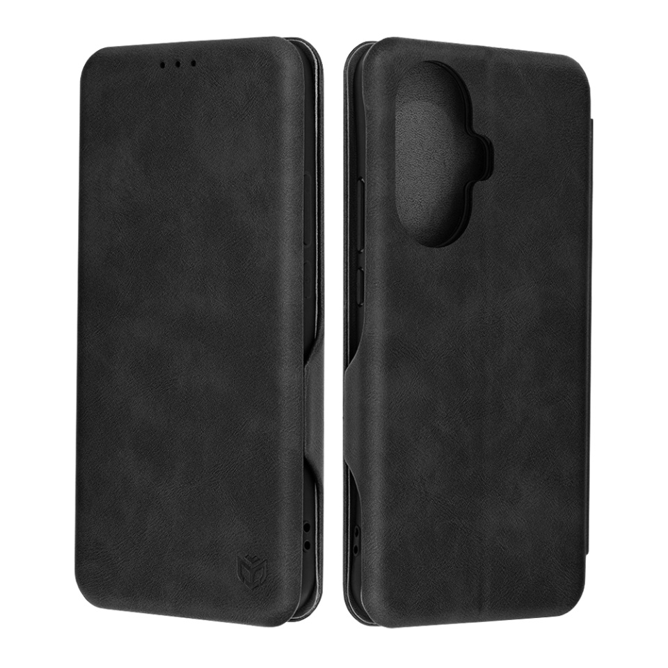 Husa pentru Huawei nova 11 / nova 12s, SKYDDAR INNOVATION, Safe Wallet tip carte din Piele Ecologica, Suport Carduri, Inchidere Magnetica, Negru, set cu sticker