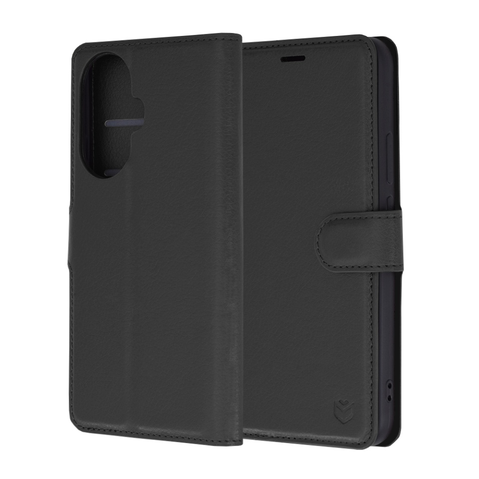 Husa pentru Huawei nova 11 / nova 12s tip Carte, cu Portofel Interior, Finisaje Premium, SKYDDAR Leather Wallet - Negru