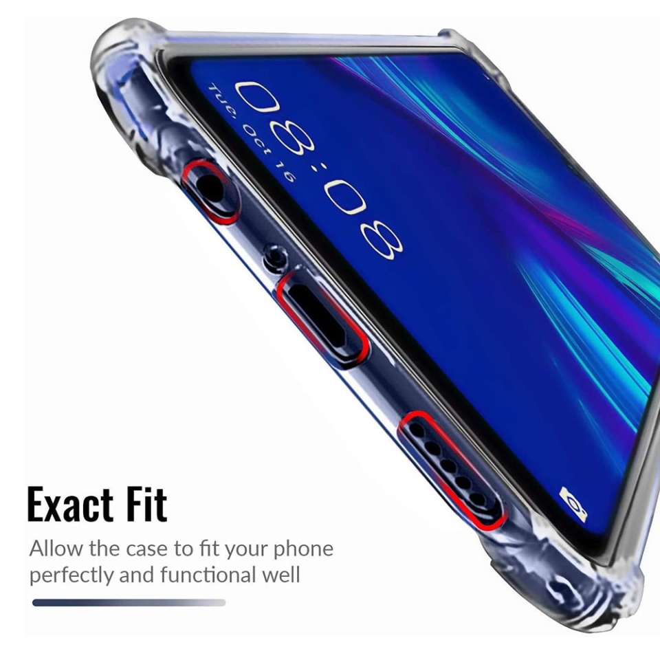 Husa pentru Huawei P Smart 2019 , SKYDDAR INNOVATION, Shockproof Clear din Silicon Slim, Transparenta, set cu sticker - 1 | YEO