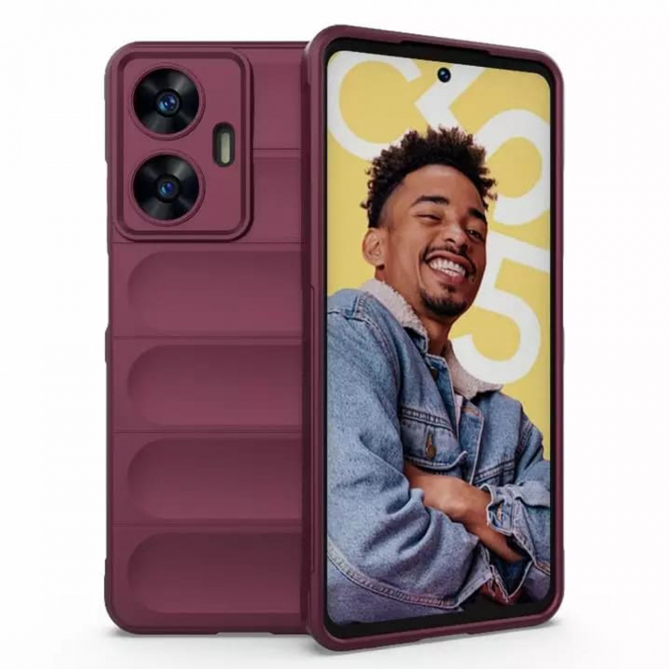 Husa pentru Huawei Pura 70 eleganta, din silicon mat, SKDR Vogue - Bordo - 1 | YEO