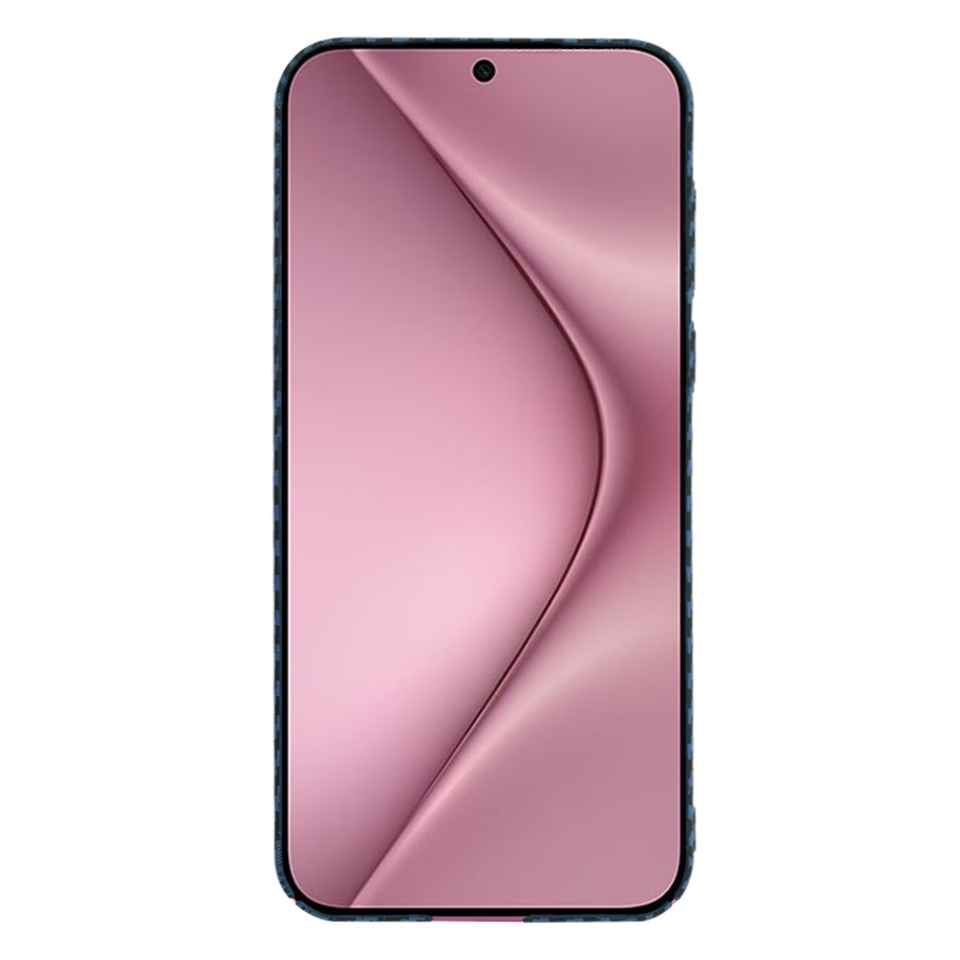 Husa pentru Huawei Pura 70, Finisaj Premium cu Textura de Carbon, Design Elegant, SKDR CarbonFlex - Cyan - 2 | YEO