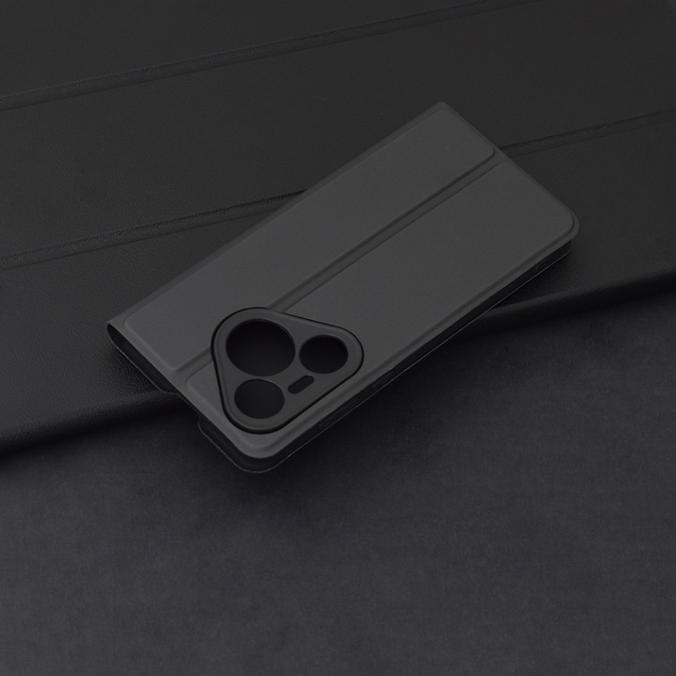 Husa pentru Huawei Pura 70, SKYDDAR INNOVATION, Magskin Book, tip Carte cu Portofel Interior, set cu sticker, Negru - 1 | YEO