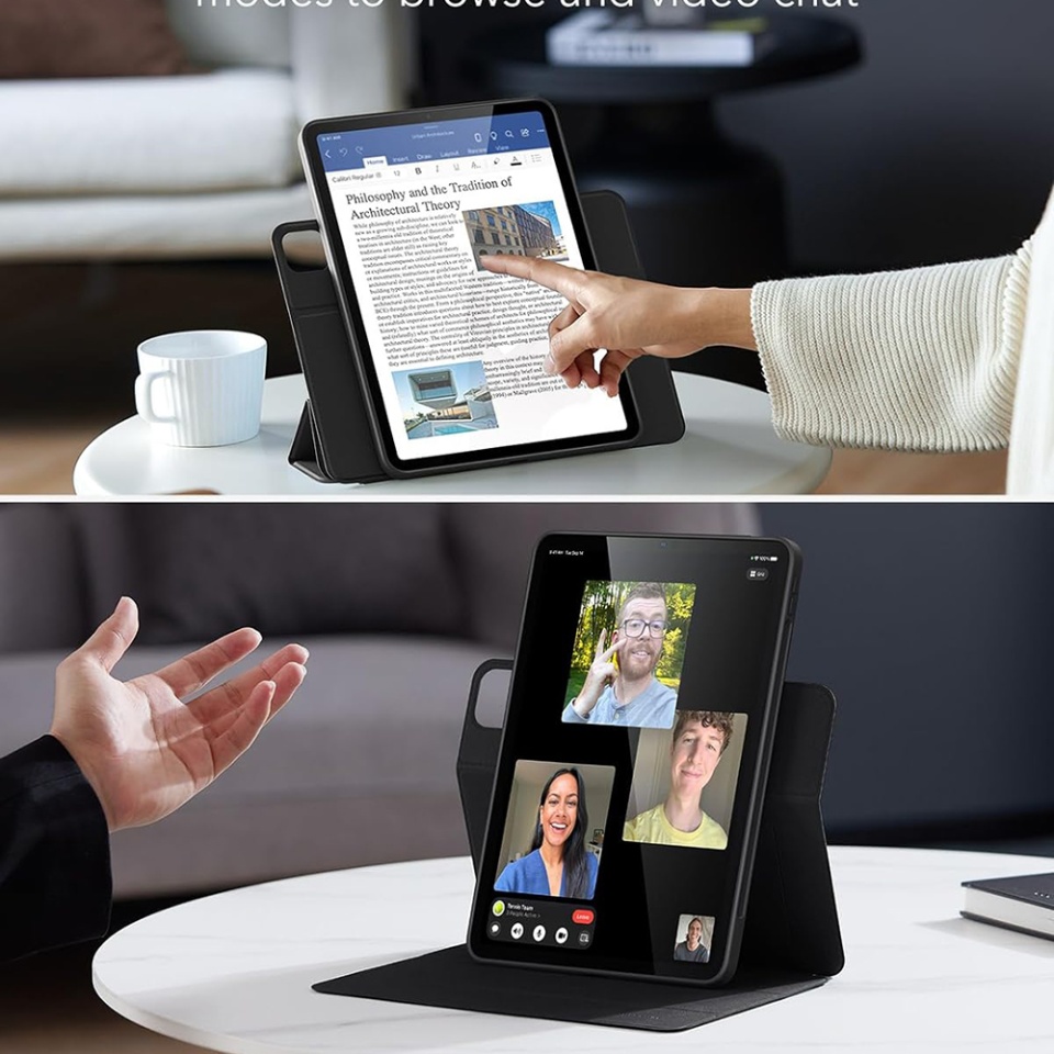 Husa pentru iPad Air 4 (2020) / Air 5 (2022) / Air 11 (2024) / Air 11 (2025), tip Carte, Rebound Hybrid ESR - Verde - 3 | YEO