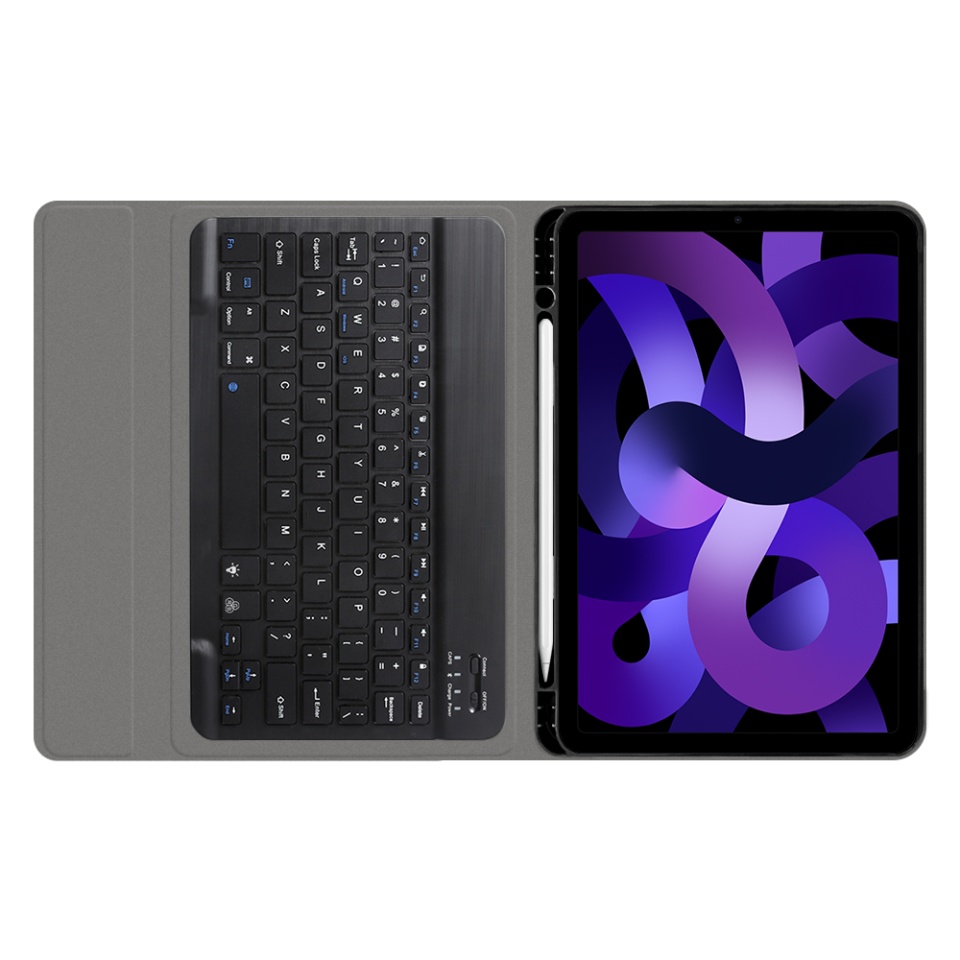 Husa pentru iPad Air 4 (2020)/Air 5 (2022)/Air 11 (2024) cu Tastatura Bluetooth si Protectie 360°, SKDR DuoSmart Cover - Negru - 2 | YEO