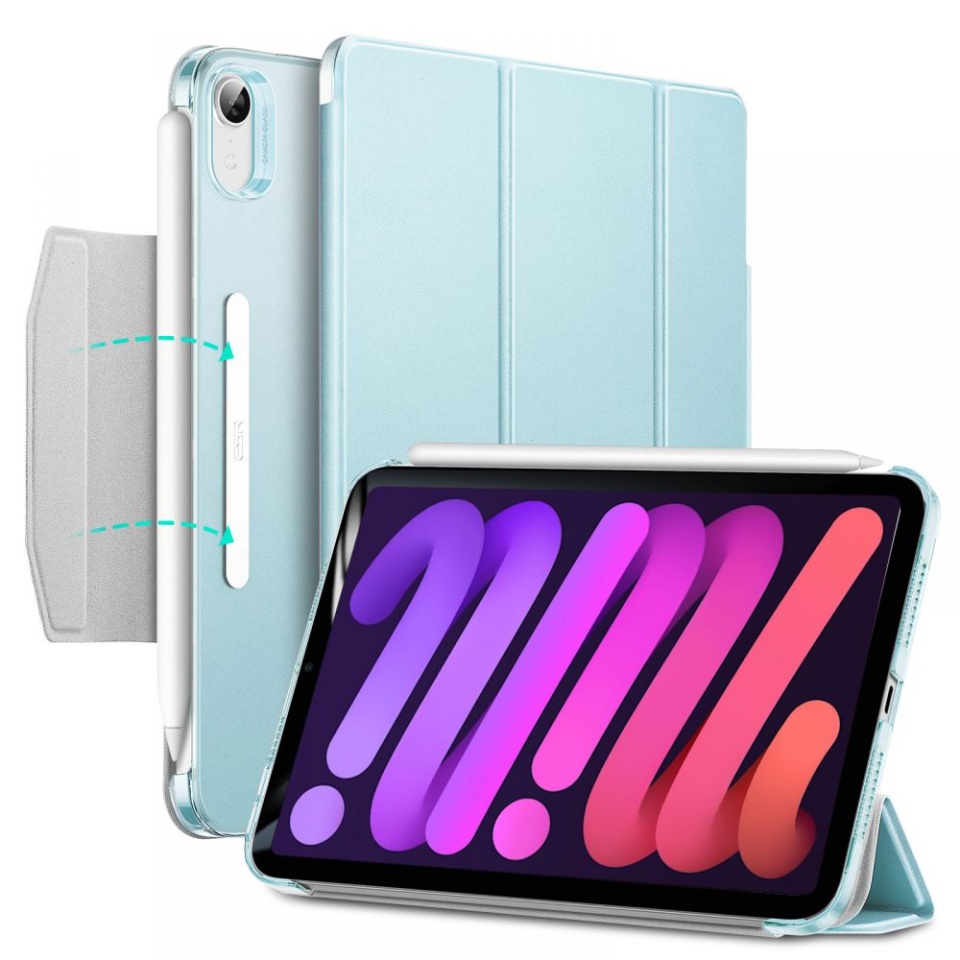 Husa pentru iPad mini 6 (2021) / mini 7 (2024), tip Carte, Ascend Trifold ESR - Bleu