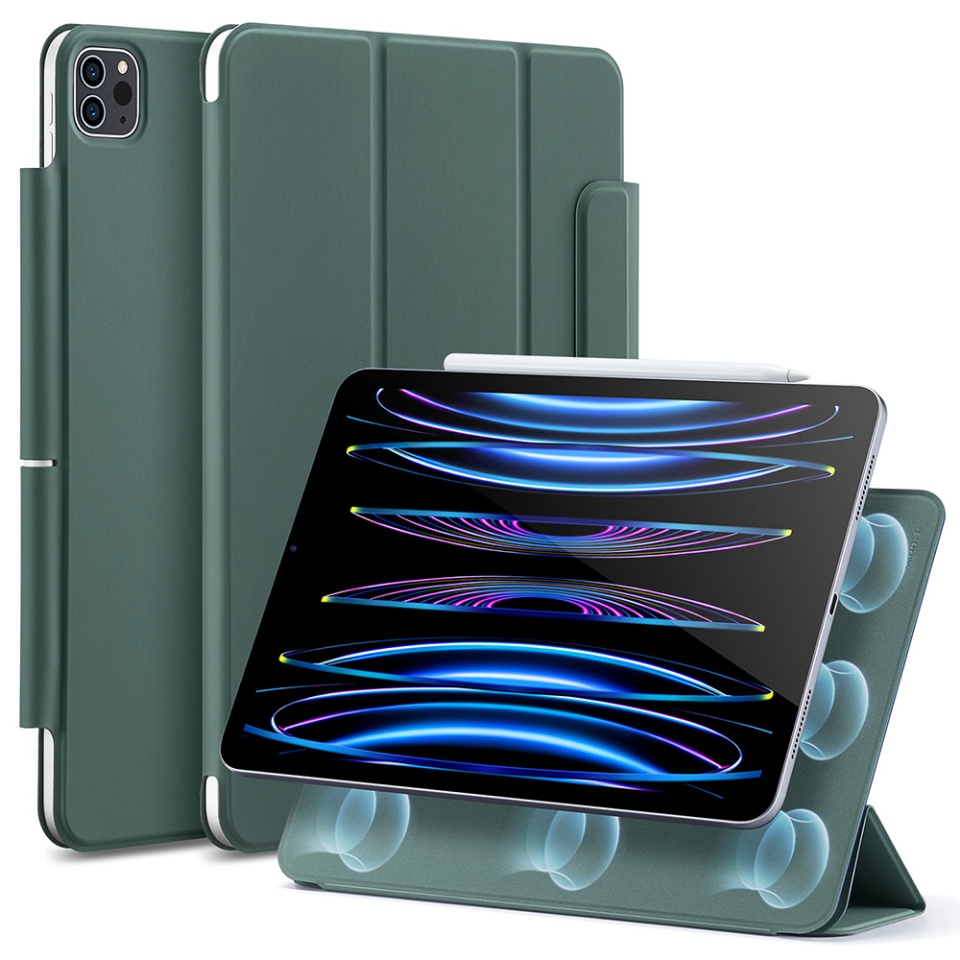 Husa pentru iPad Pro 11 (2018 / 2020 / 2021 / 2022), tip Carte, Rebound Magnetic ESR - Verde