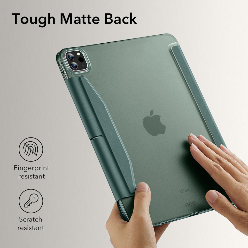 Husa pentru iPad Pro 11 (2024), tip Carte, Ascend Trifold ESR - Verde inchis - 1 | YEO