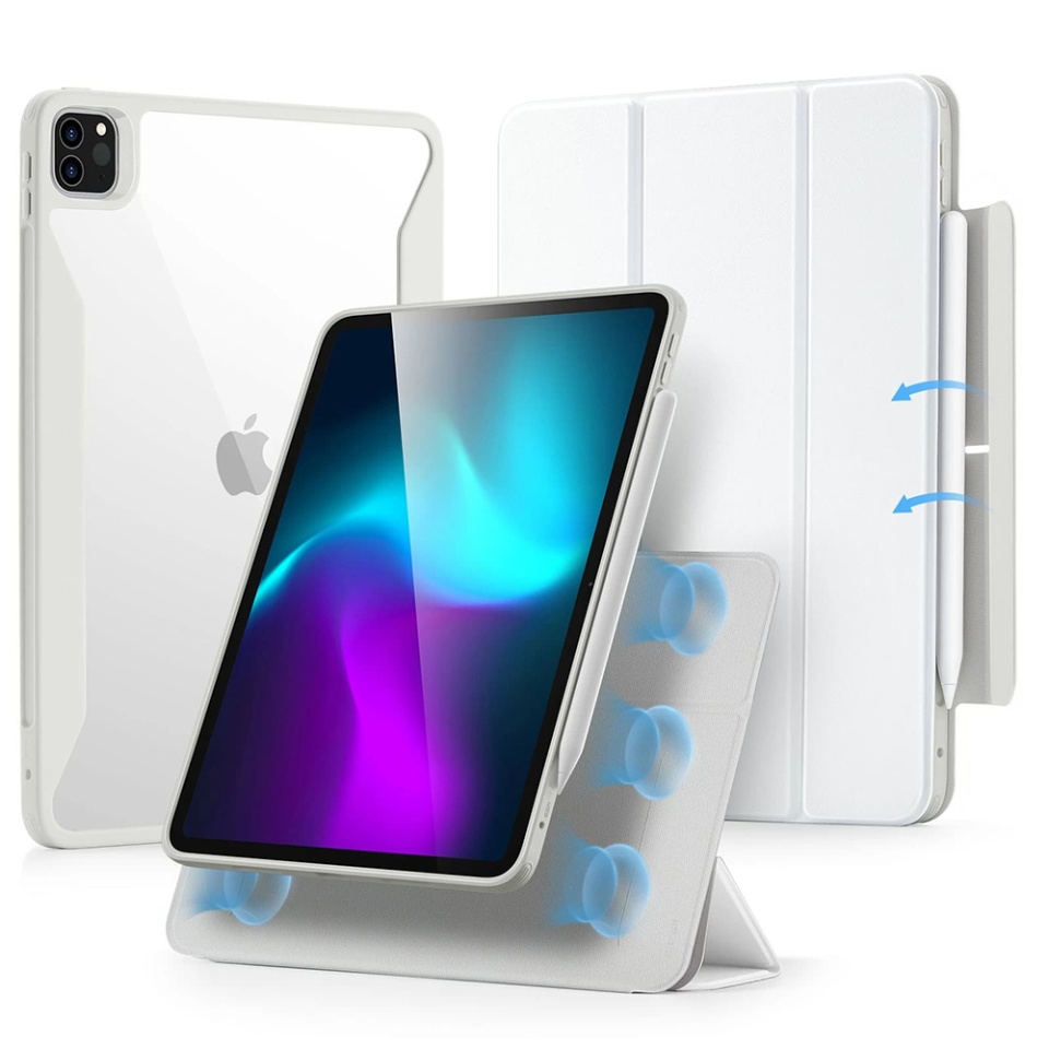 Husa pentru iPad Pro 11 (2024), tip Carte, Rebound Hybrid ESR - Alb