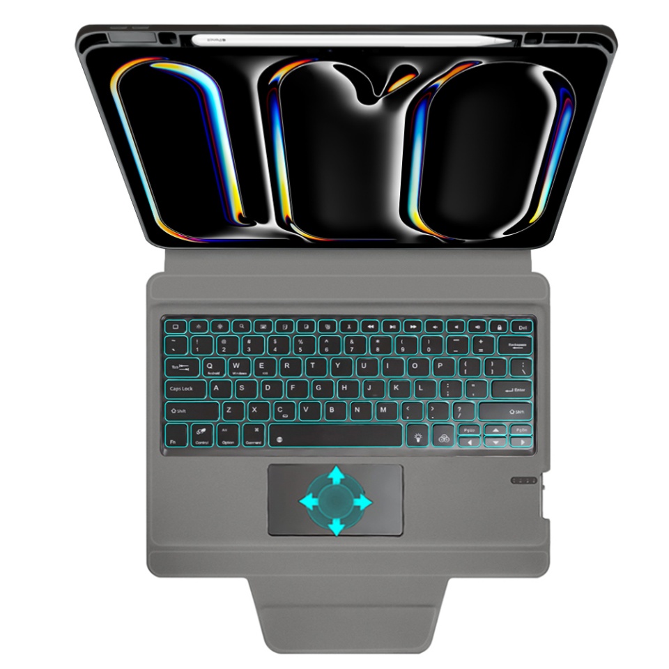 Husa pentru iPad Pro 13 (2024) cu Tastatura Bluetooth si Protectie 360°, SKDR TabTop Pro - Negru - 3 | YEO