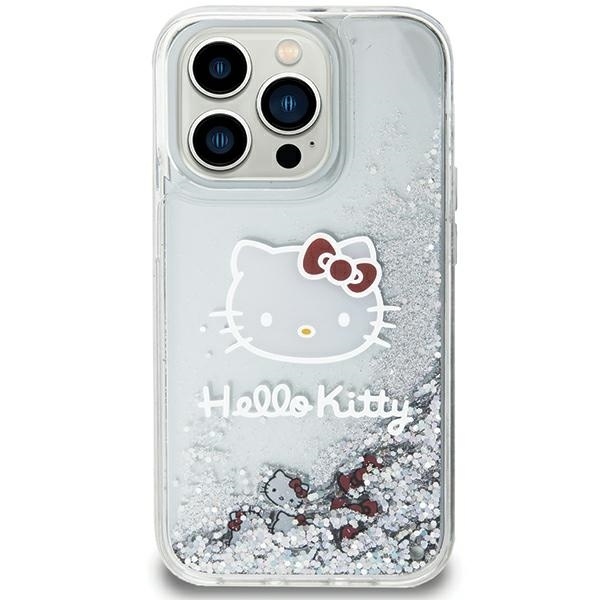 Husa pentru iPhone 11, Hardcase Liquid Glitter, Hello Kitty - Argintiu - 2 | YEO