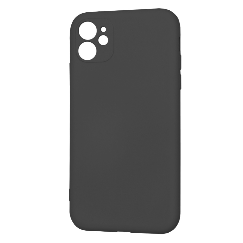 Husa pentru iPhone 11, SKYDDAR INNOVATION, din Silicon Catifelat, SoftElegance, set cu sticker, Negru - 3 | YEO