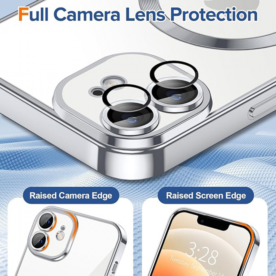 Husa pentru iPhone 12 cu Magsafe integrat, SKYDDAR Luxury Shield - Argintiu - 3 | YEO
