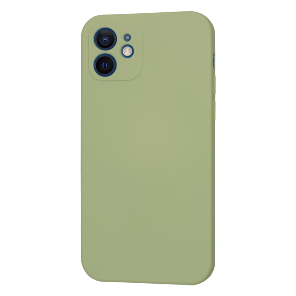 Husa pentru iPhone 12 din Silicon Catifelat, Protectie Premium, Skyddar SoftElegance MagSafe - Verde - 2 | YEO