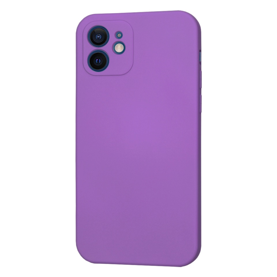 Husa pentru iPhone 12 din Silicon Catifelat, Protectie Premium, Skyddar SoftElegance MagSafe - Mov - 2 | YEO