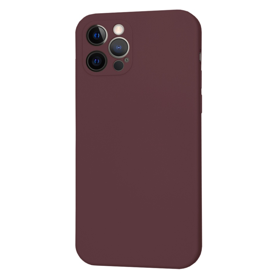 Husa pentru iPhone 12 Pro din Silicon Catifelat, Protectie Premium, Skyddar SoftElegance MagSafe - Bordo - 2 | YEO
