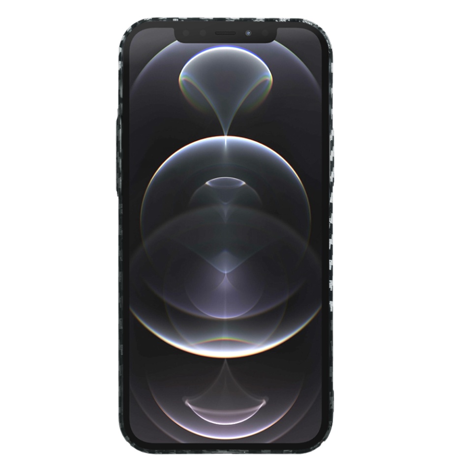 Husa pentru iPhone 12 Pro, Finisaj Premium cu Textura de Carbon, Design Elegant, SKDR CarbonFlex - Gri - 2 | YEO