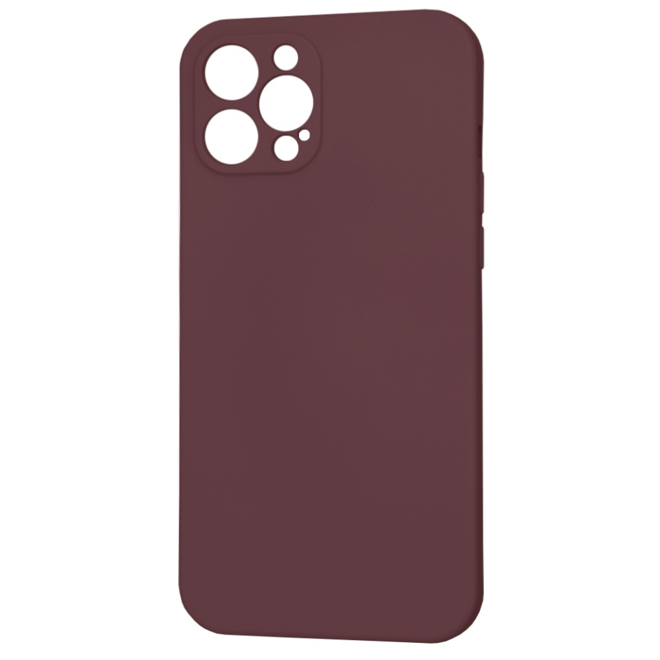 Husa pentru iPhone 12 Pro Max din Silicon Catifelat, Protectie Premium, Skyddar SoftElegance MagSafe - Bordo - 1 | YEO