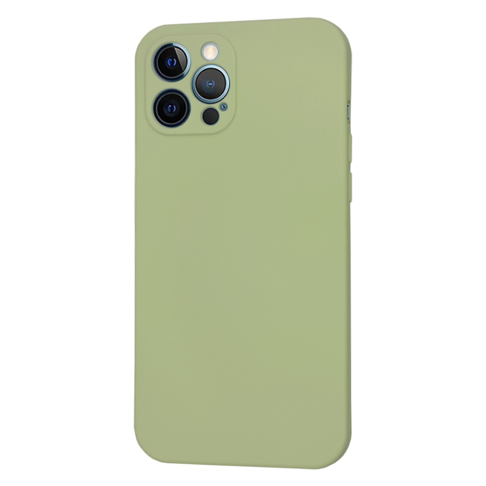 Husa pentru iPhone 12 Pro Max din Silicon Catifelat, Protectie Premium, Skyddar SoftElegance MagSafe - Verde - 2 | YEO