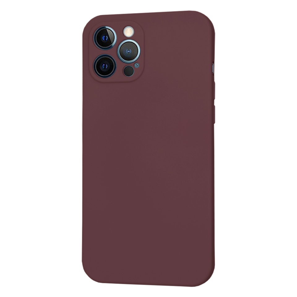 Husa pentru iPhone 12 Pro Max din Silicon Catifelat, Protectie Premium, Skyddar SoftElegance MagSafe - Bordo - 2 | YEO