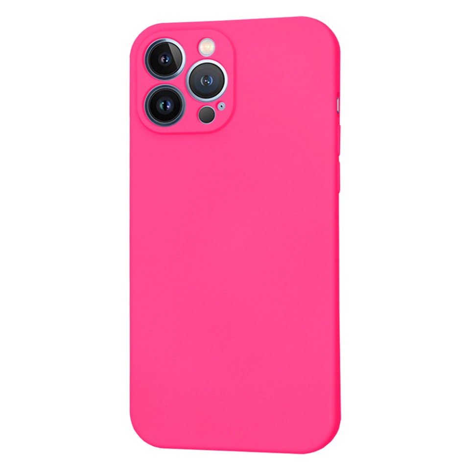 Husa pentru iPhone 13 Pro Max din Silicon Catifelat, Protectie Premium, Skyddar SoftElegance - Fucsia - 2 | YEO