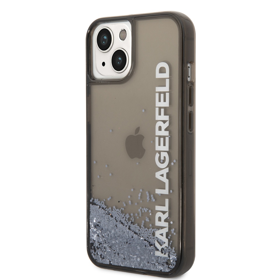 Husa pentru iPhone 14, Hardcase Liquid Glitter, Karl Lagerfeld - Negru - 3 | YEO