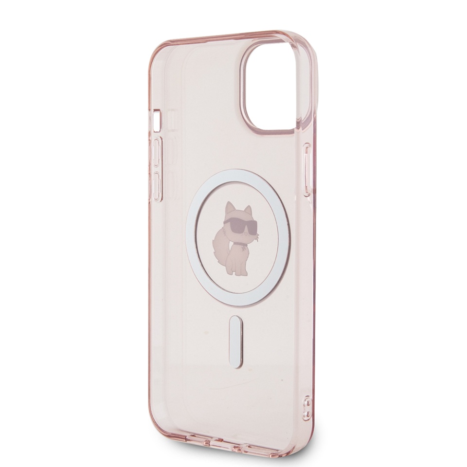 Husa pentru iPhone 14 Plus / 15 Plus, Karl Lagerfeld, IML MagSafe, Roz - 3 | YEO
