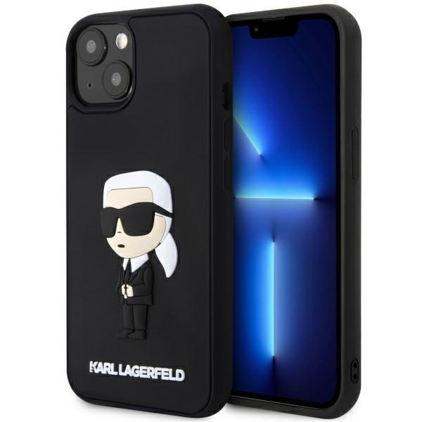 Husa pentru iPhone 14 Plus, 3D Design, Karl Lagerfeld, Negru