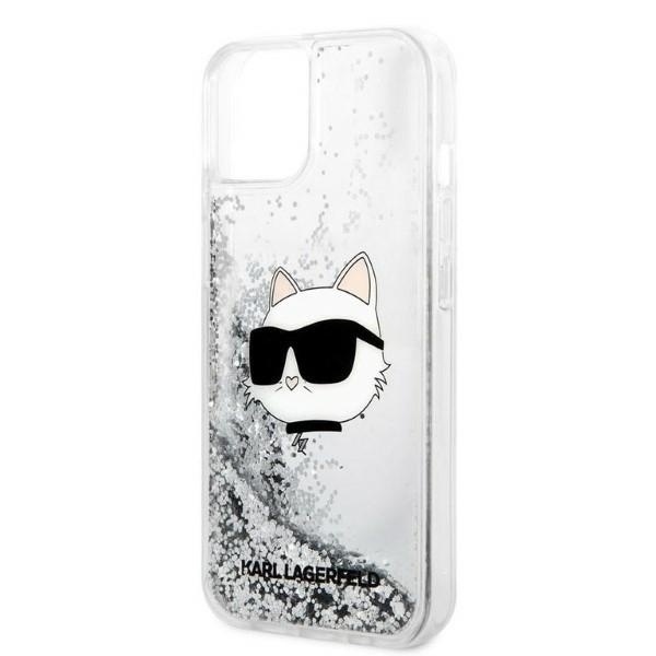 Husa pentru iPhone 14 Plus, Hardcase Glitter, Karl Lagerfeld, Argintiu - 1 | YEO