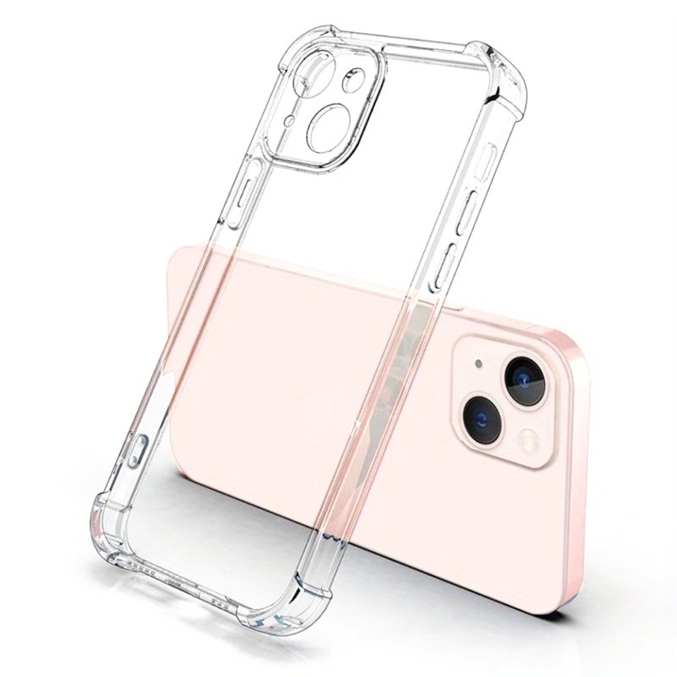 Husa pentru iPhone 14 Plus , SKYDDAR INNOVATION, Shockproof Clear din Silicon Slim, Transparenta, set cu sticker - 2 | YEO