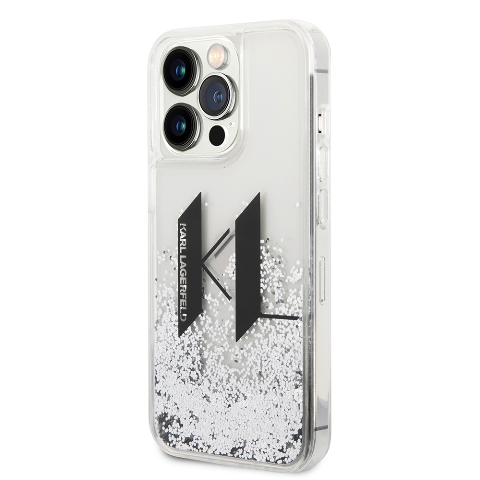 Husa pentru iPhone 14 Pro, Hardcase Liquid Glitter, Karl Lagerfeld - Sclipici - 3 | YEO
