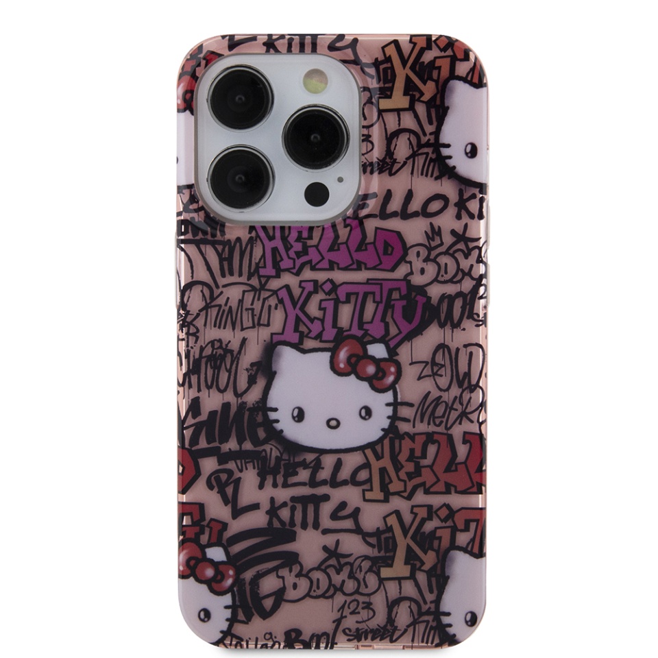 Husa pentru iPhone 14 Pro Max, Hardcase IML, Hello Kitty - Roz - 2 | YEO