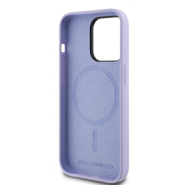 Husa pentru iPhone 14 Pro Max, Silicone MagSafe, Karl Lagerfeld - Mov - 1 | YEO