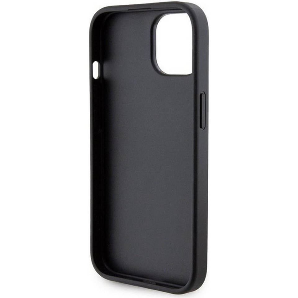 Husa pentru iPhone 15, Grip Stand 4G Triangle Strass, Guess - Negru - 3 | YEO