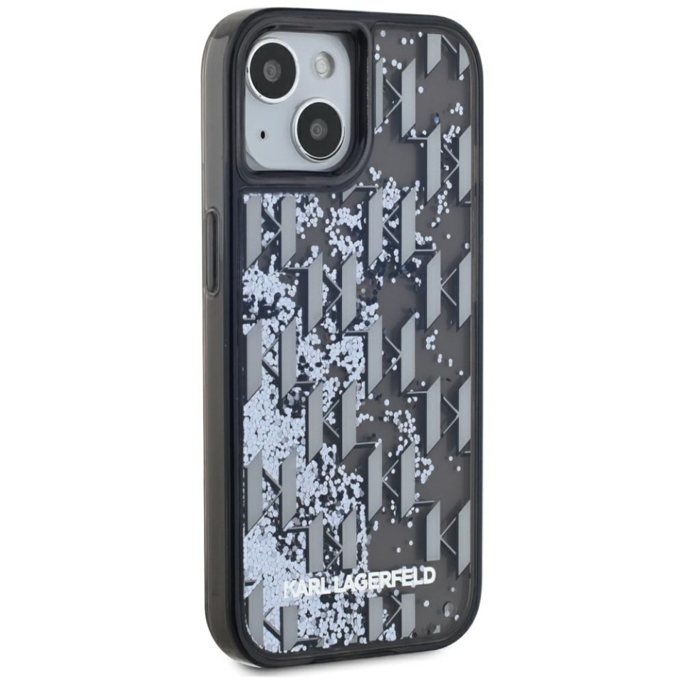 Husa pentru iPhone 15, Hardcase Glitter, Karl Lagerfeld, Coral - 1 | YEO