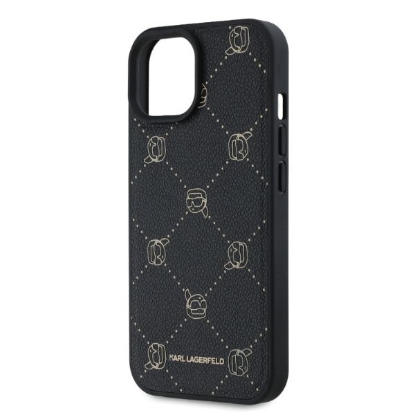 Husa pentru iPhone 15 Leather MagSafe, Karl Lagerfeld - Negru - 1 | YEO