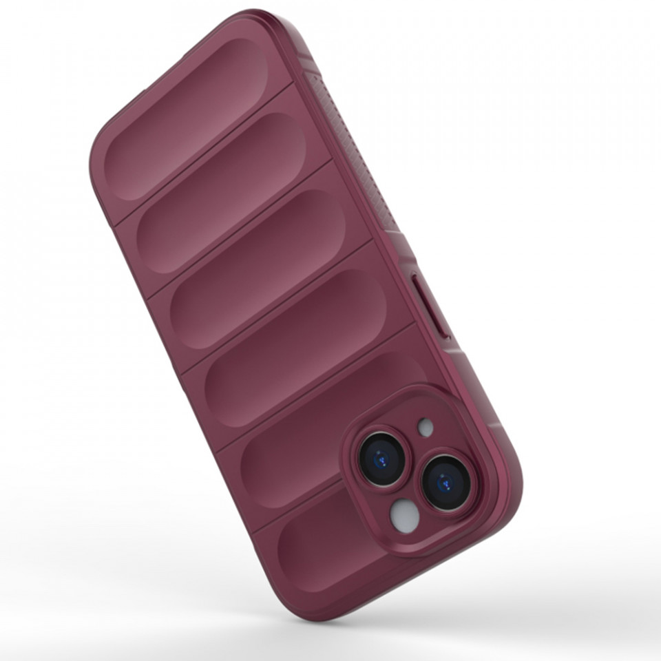 Husa pentru iPhone 15 Plus eleganta, din silicon mat, SKDR Vogue - Bleu - 3 | YEO