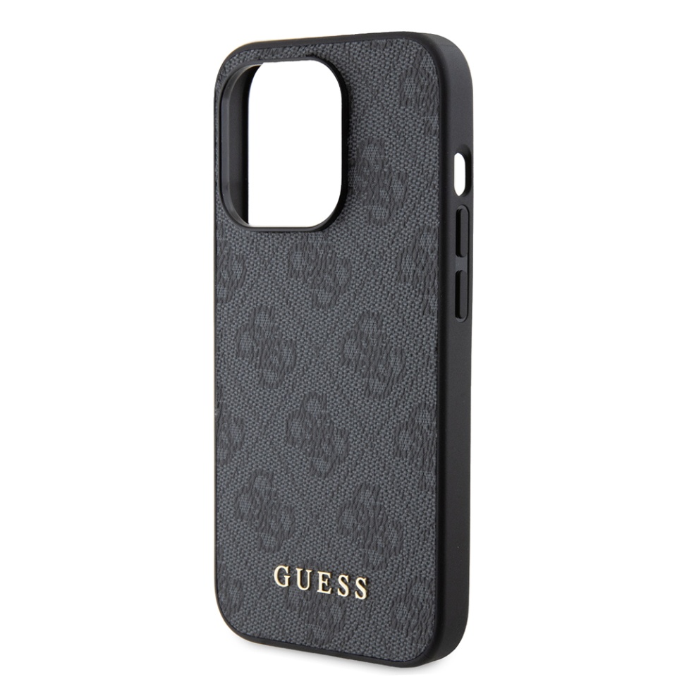 Husa pentru iPhone 15 Pro, Guess, Hardcase 4G Metal Gold Logo, Gri - 3 | YEO