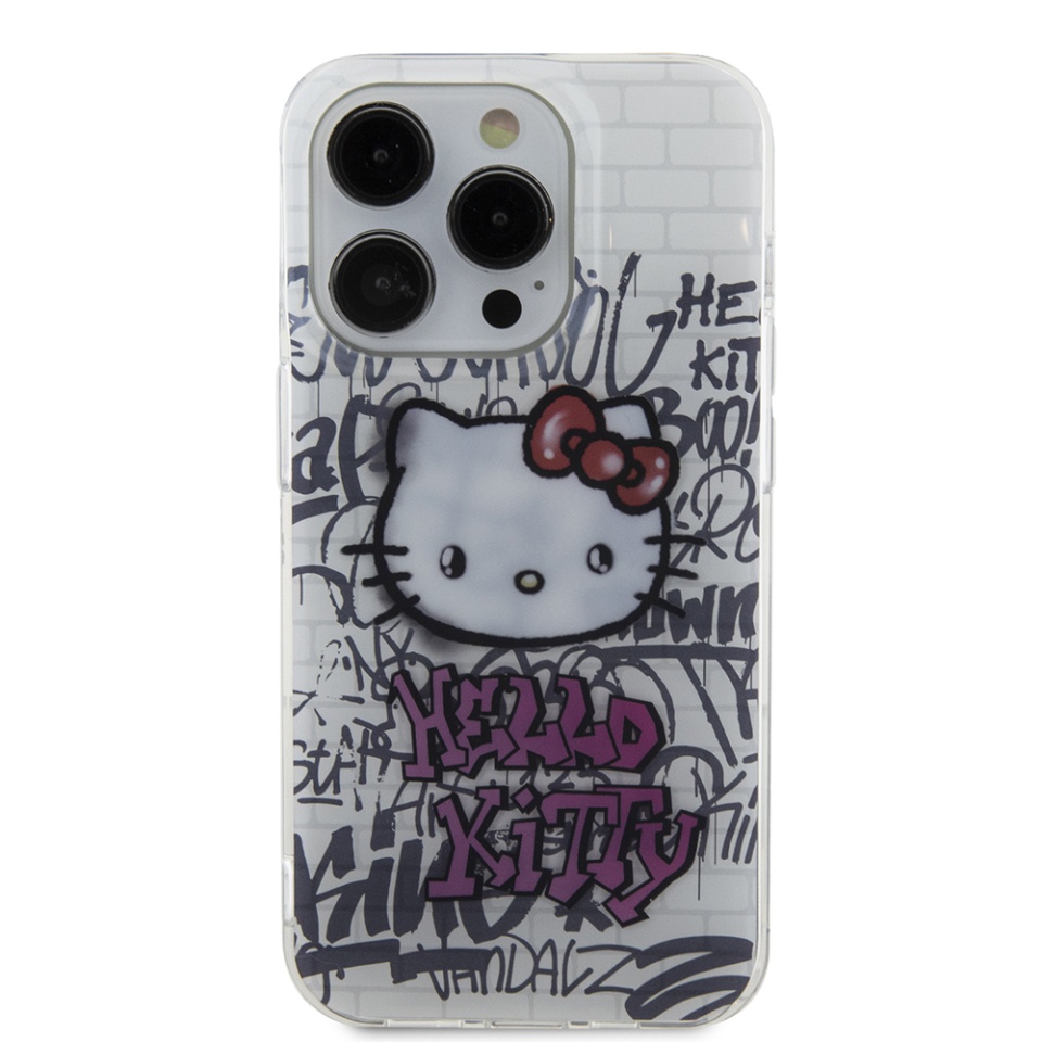 Husa pentru iPhone 15 Pro, Hardcase IML, Hello Kitty - Alb - 1 | YEO