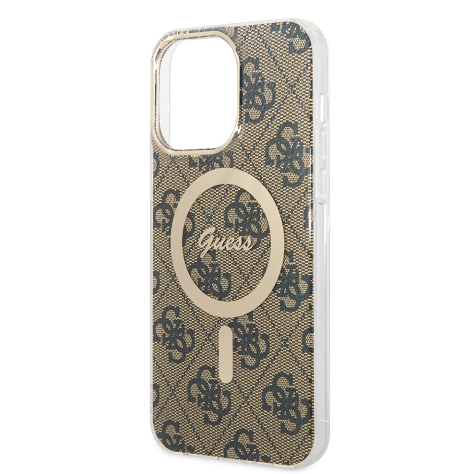 Husa pentru iPhone 15 Pro Max, IML 4G MagSafe, Guess - Maro - 3 | YEO