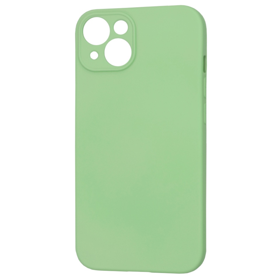 Husa pentru iPhone 15, SKYDDAR INNOVATION, din Silicon Catifelat, SoftFlex Magsafe, Verde deschis, set cu sticker - 2 | YEO